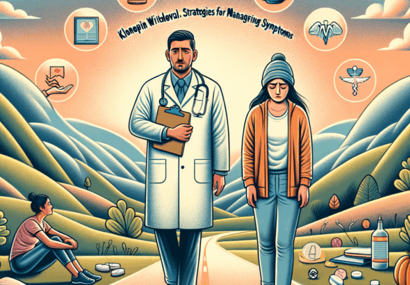 Generate an eye-catching, high-quality featured image prompt for a blog post about: Klonopin Withdra