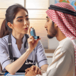 Generate an eye-catching, high-quality featured image prompt for a blog post about: Albuterol Inhale