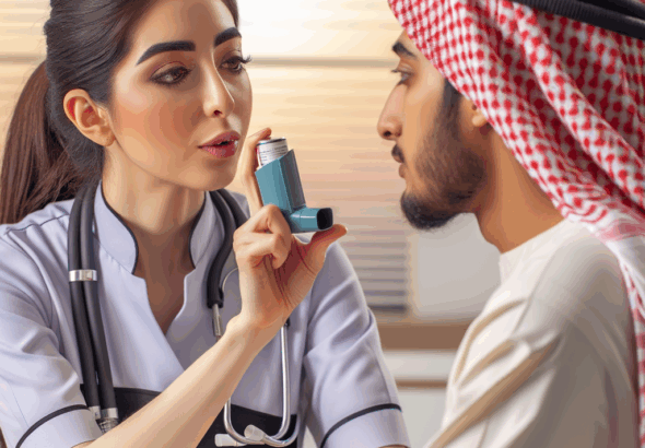 Generate an eye-catching, high-quality featured image prompt for a blog post about: Albuterol Inhale