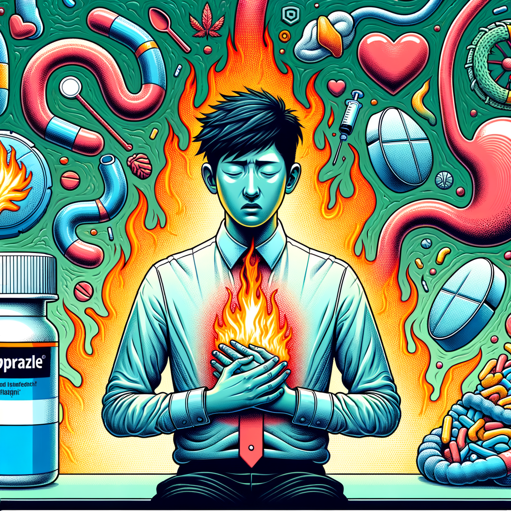 Generate an eye-catching, high-quality featured image prompt for a blog post about: Omeprazole Acid