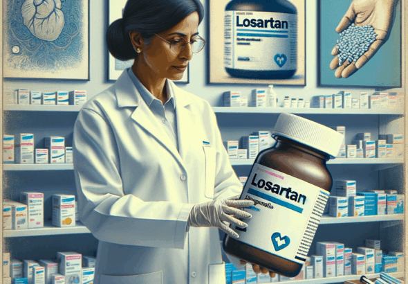 Generate an eye-catching, high-quality featured image prompt for a blog post about: Losartan Blood P