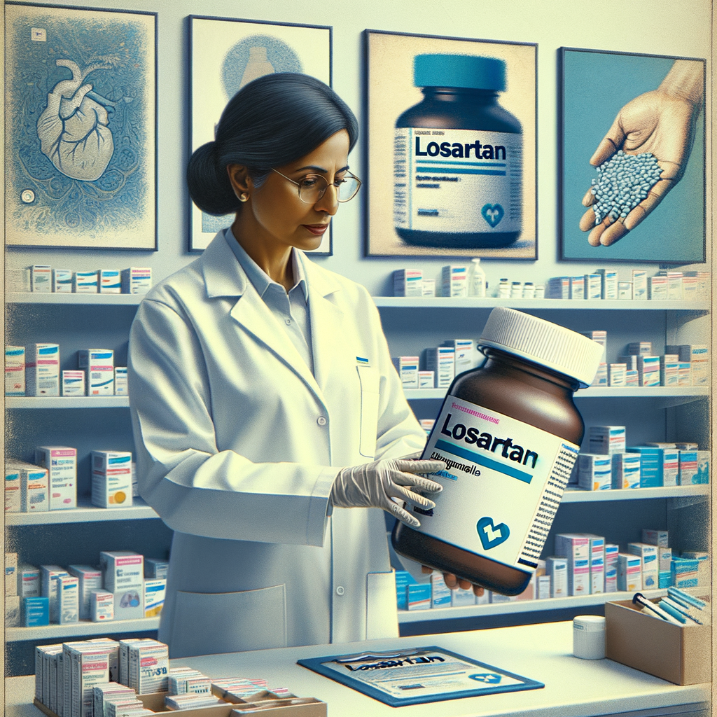 Generate an eye-catching, high-quality featured image prompt for a blog post about: Losartan Blood P