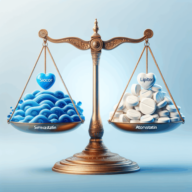 Generate an eye-catching, high-quality featured image prompt for a blog post about: Simvastatin vs A