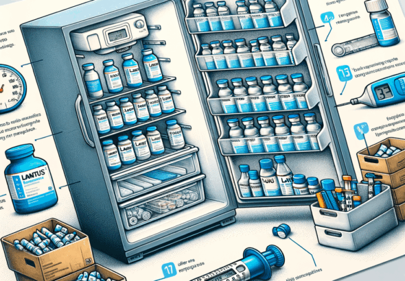 Generate an eye-catching, high-quality featured image prompt for a blog post about: Lantus Insulin S