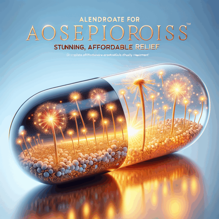 Generate an eye-catching, high-quality featured image prompt for a blog post about: Alendronate for