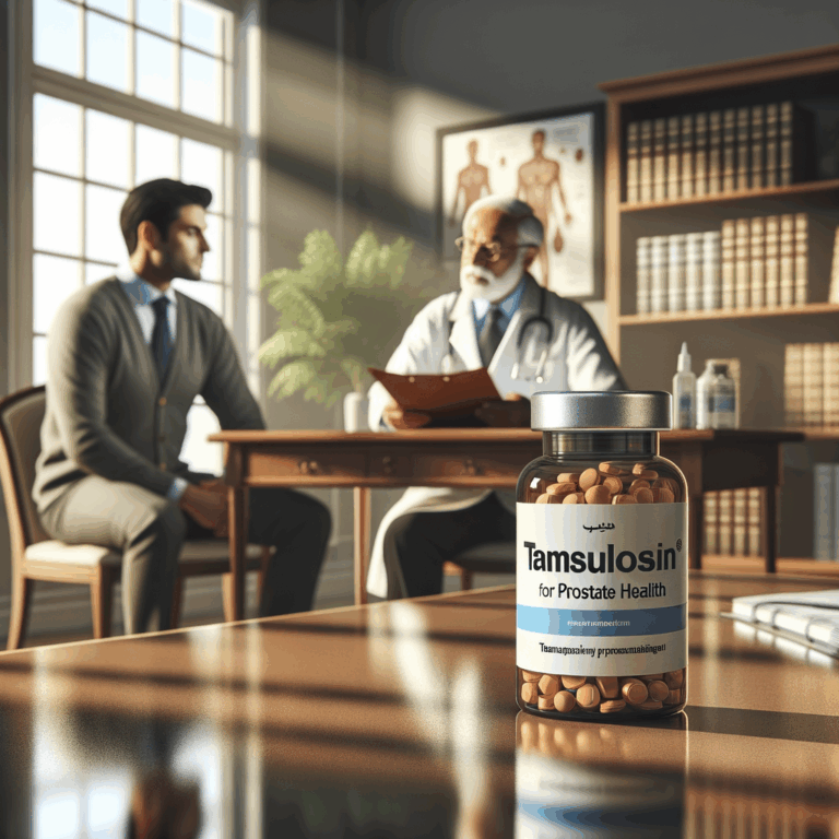 Generate an eye-catching, high-quality featured image prompt for a blog post about: Tamsulosin for P