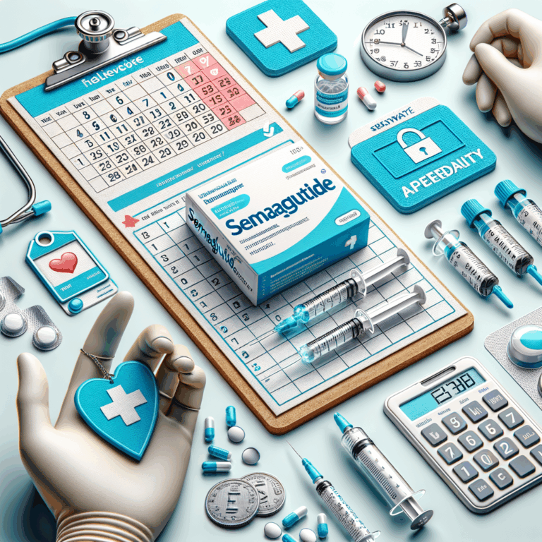 Generate an eye-catching, high-quality featured image prompt for a blog post about: Semaglutide Week