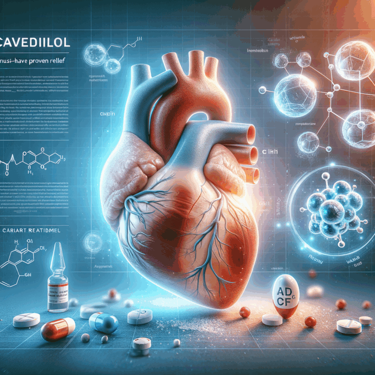 Generate an eye-catching, high-quality featured image prompt for a blog post about: Carvedilol Heart